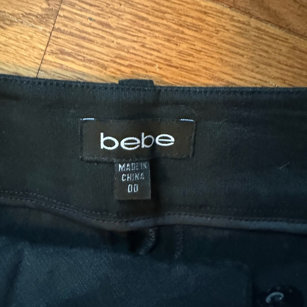 Bebe black linen shorts size 00